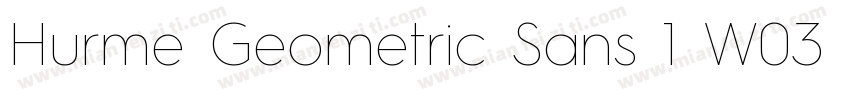 Hurme Geometric Sans 1 W03 Lt字体转换